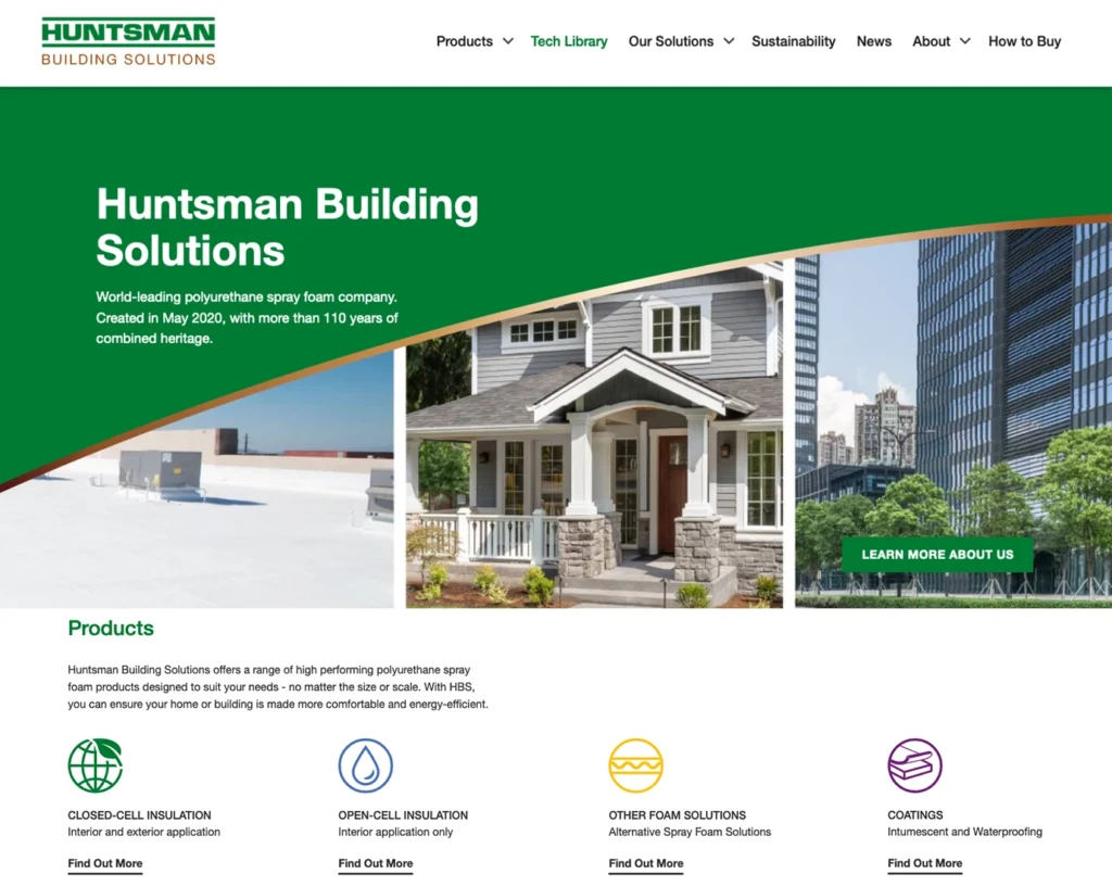 huntsman building solutions screenshot