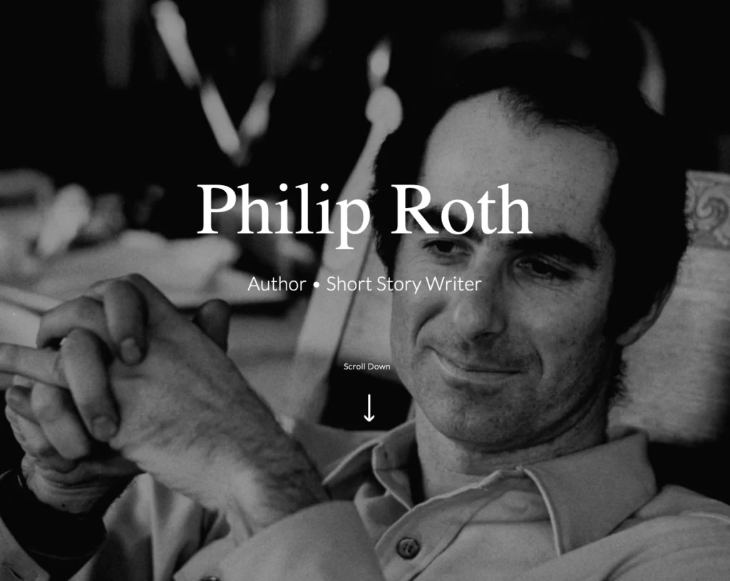 philip roth website screenshot